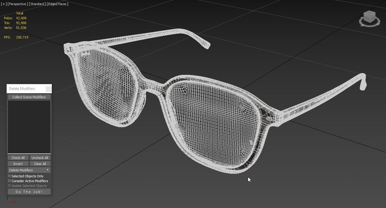 Sunglass Ray Ban Leonard Non-Polarized Dark Grey Classic  3D model_3