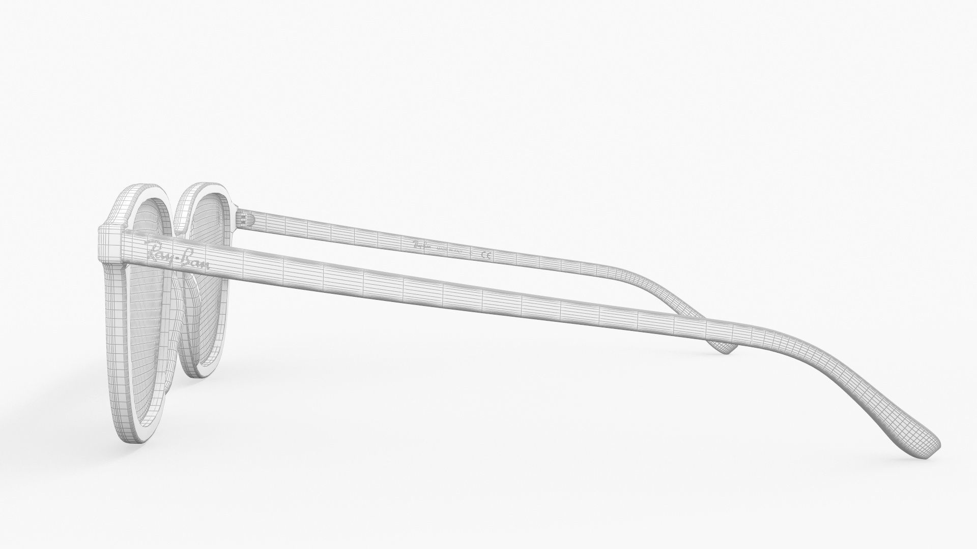 Sunglass Ray Ban Leonard Non-Polarized Dark Grey Classic  3D model_10