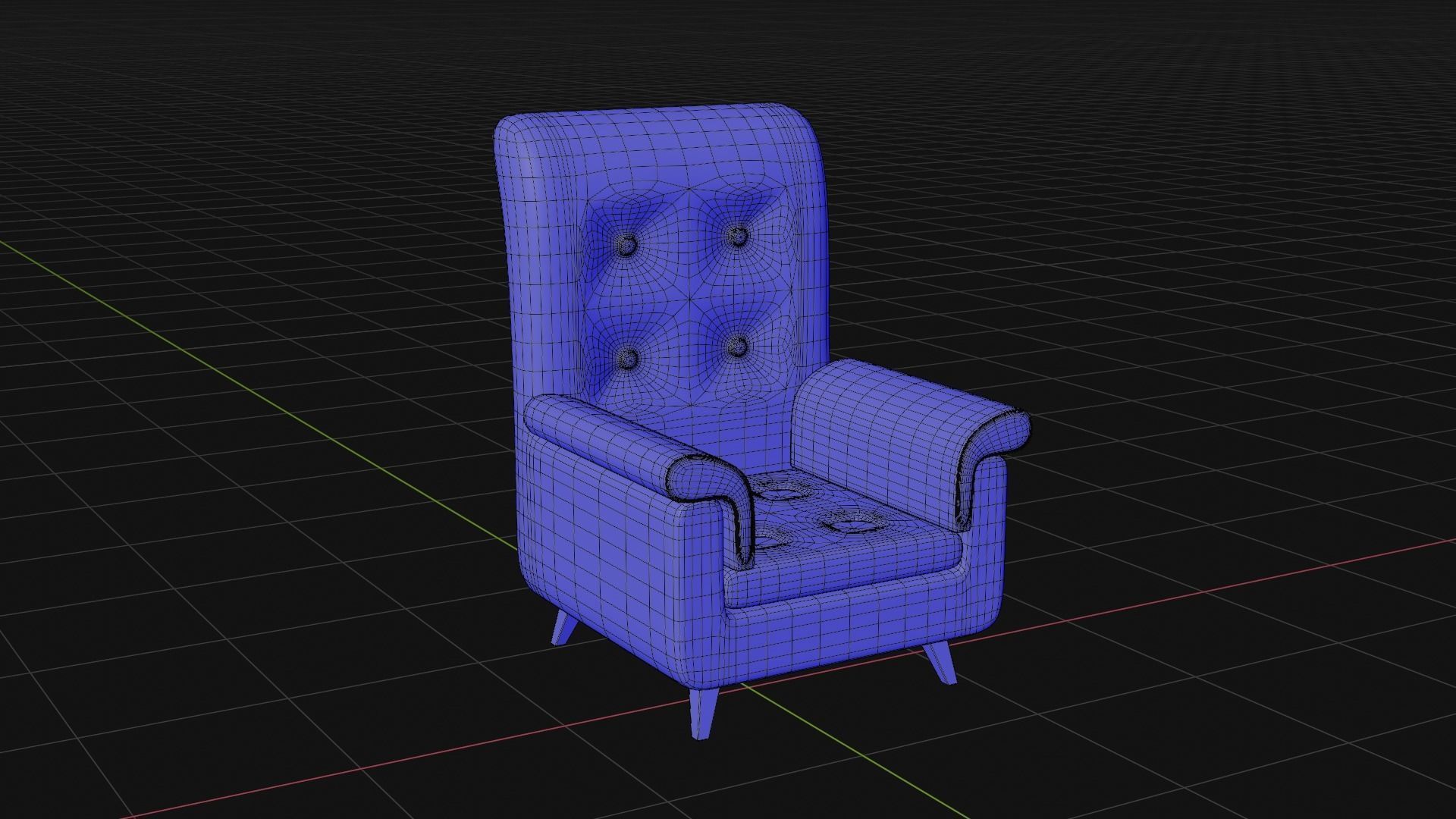 Sofa - Chair 3D Model - Low Poly Low-poly 3D model_7