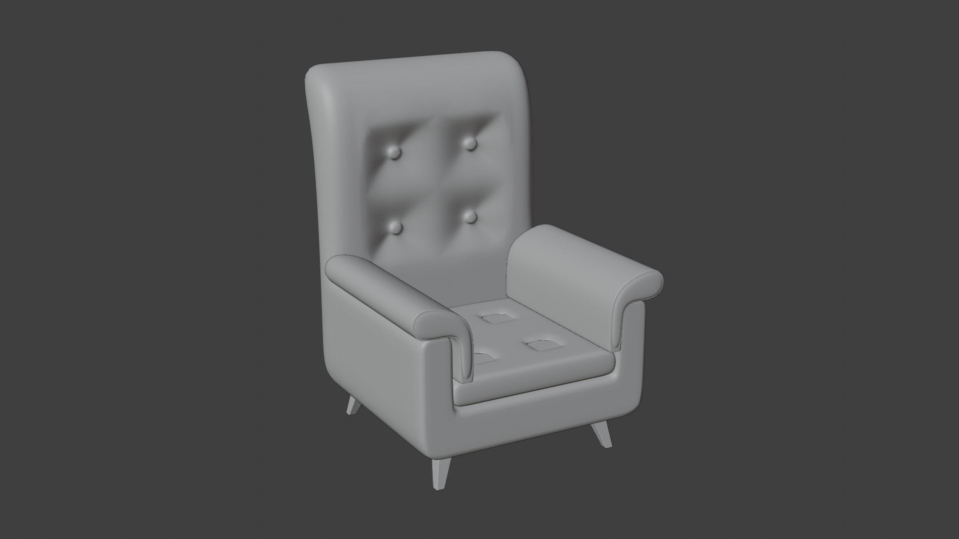 Sofa - Chair 3D Model - Low Poly Low-poly 3D model_8