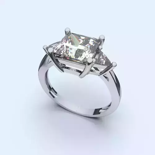 Fashion Diamond Ring 3d Model 