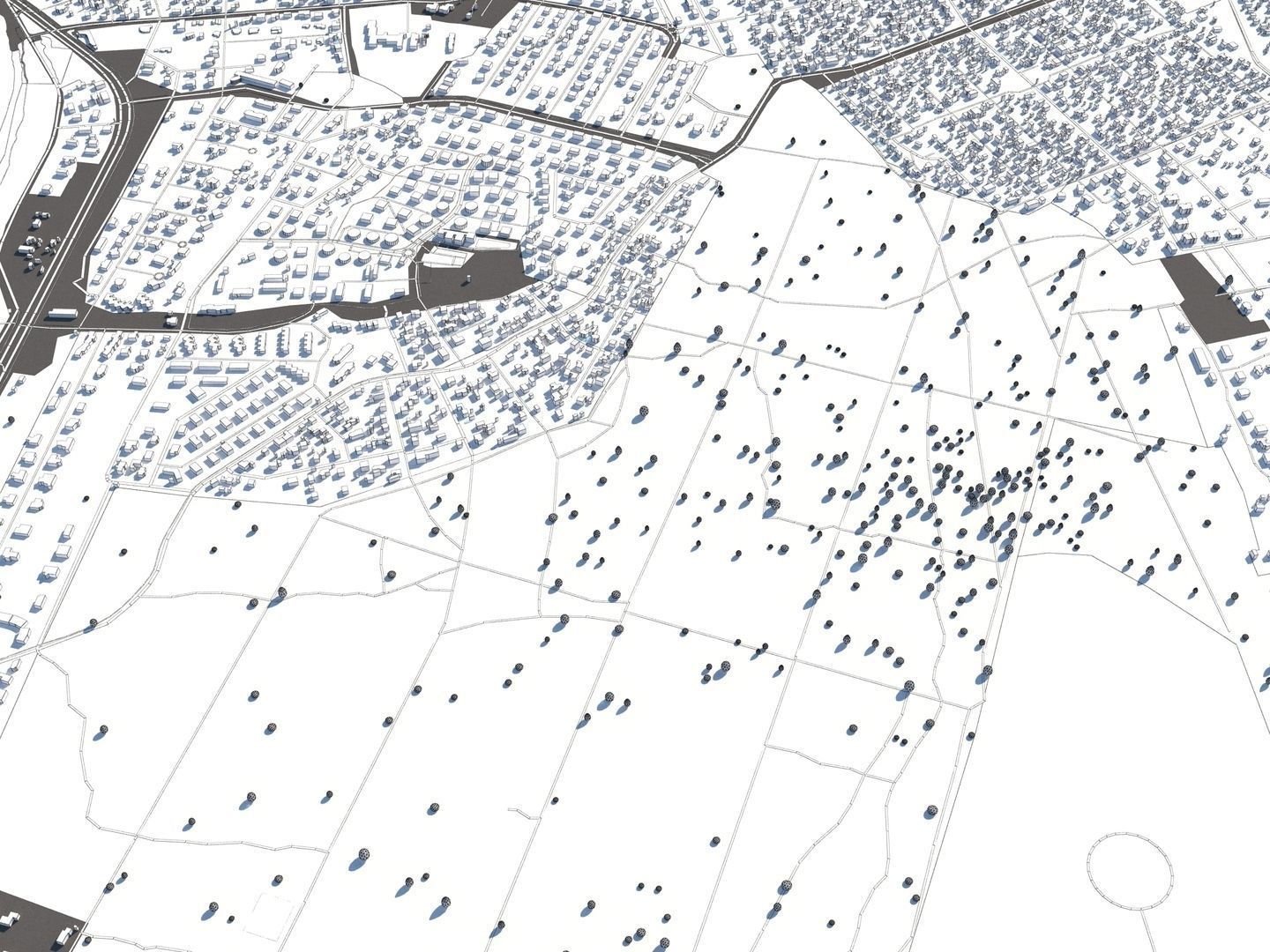 Tallinn Estonia 50x50km 3D City Map 3D model_23