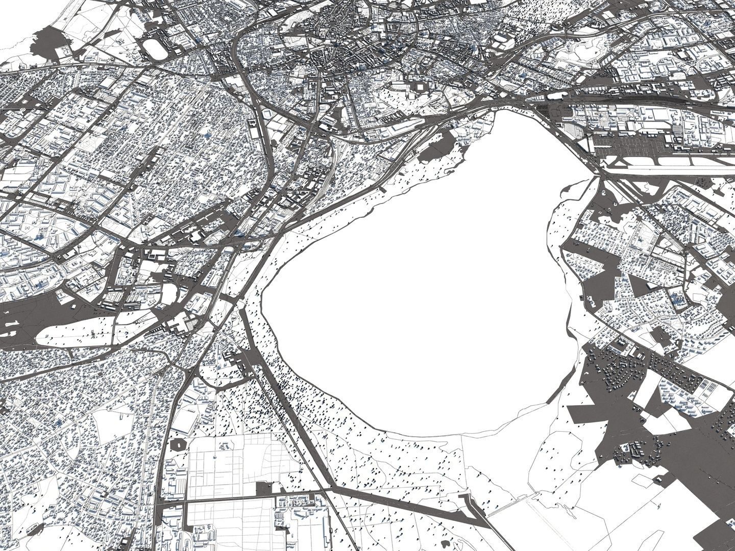 Tallinn Estonia 50x50km 3D City Map 3D model_25