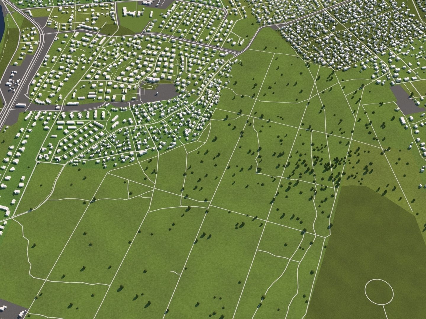 Tallinn Estonia 50x50km 3D City Map 3D model_5