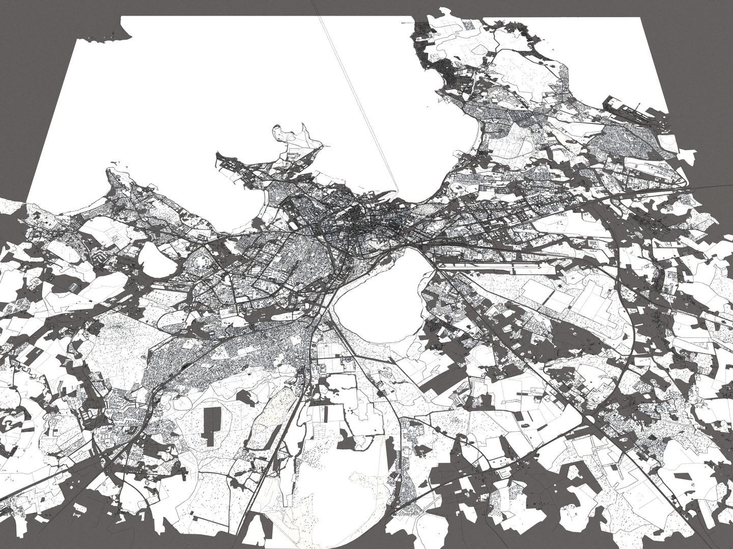 Tallinn Estonia 50x50km 3D City Map 3D model_18