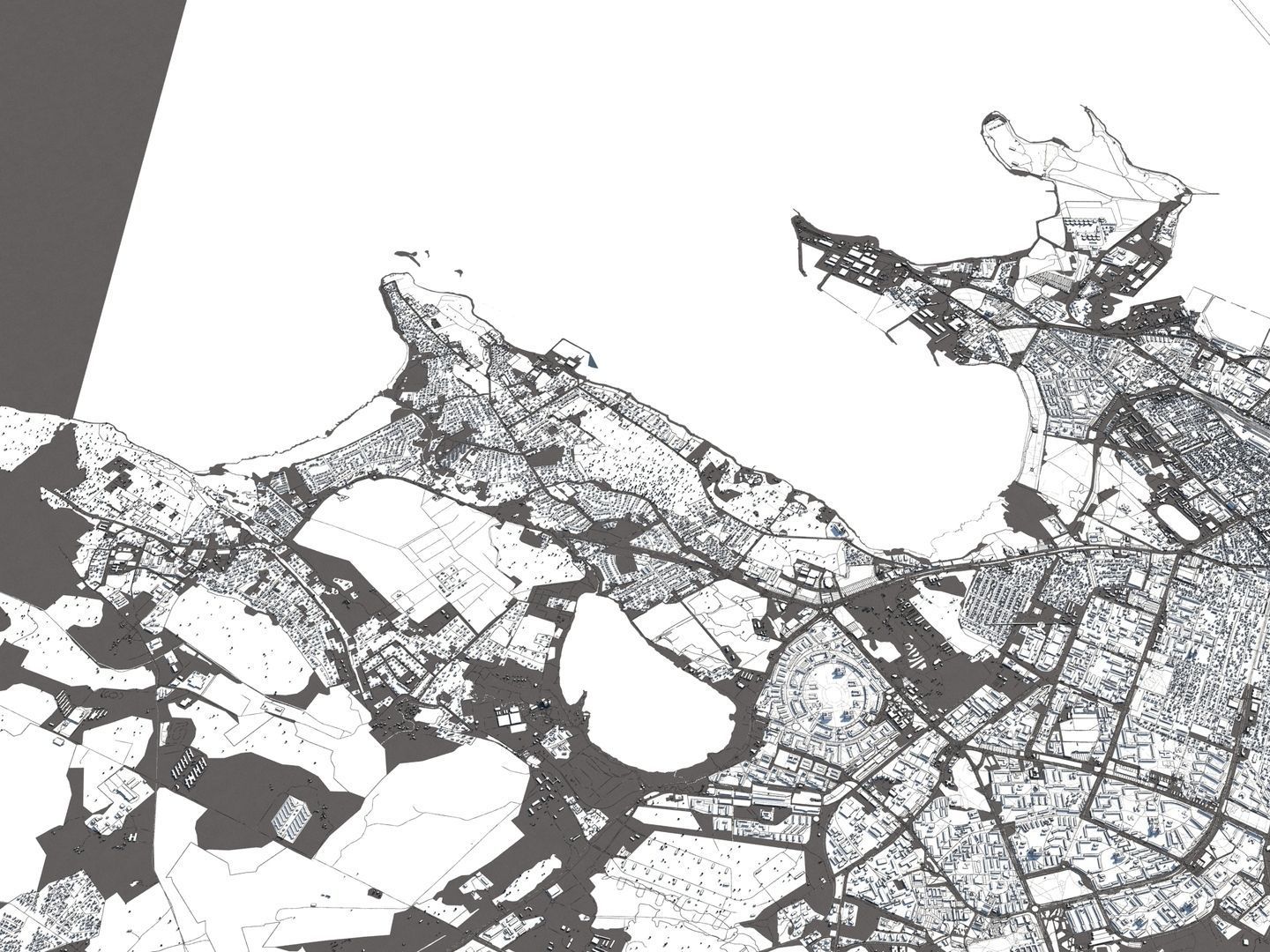 Tallinn Estonia 50x50km 3D City Map 3D model_21