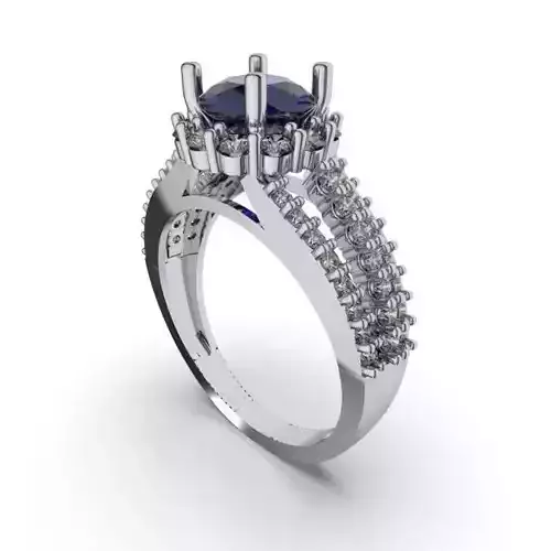 Fashion Diamond Ring 3d Model 