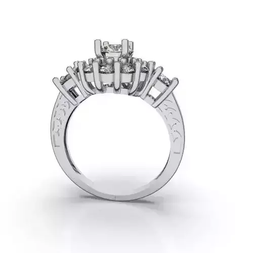 Fashion Diamond Ring 3d Model