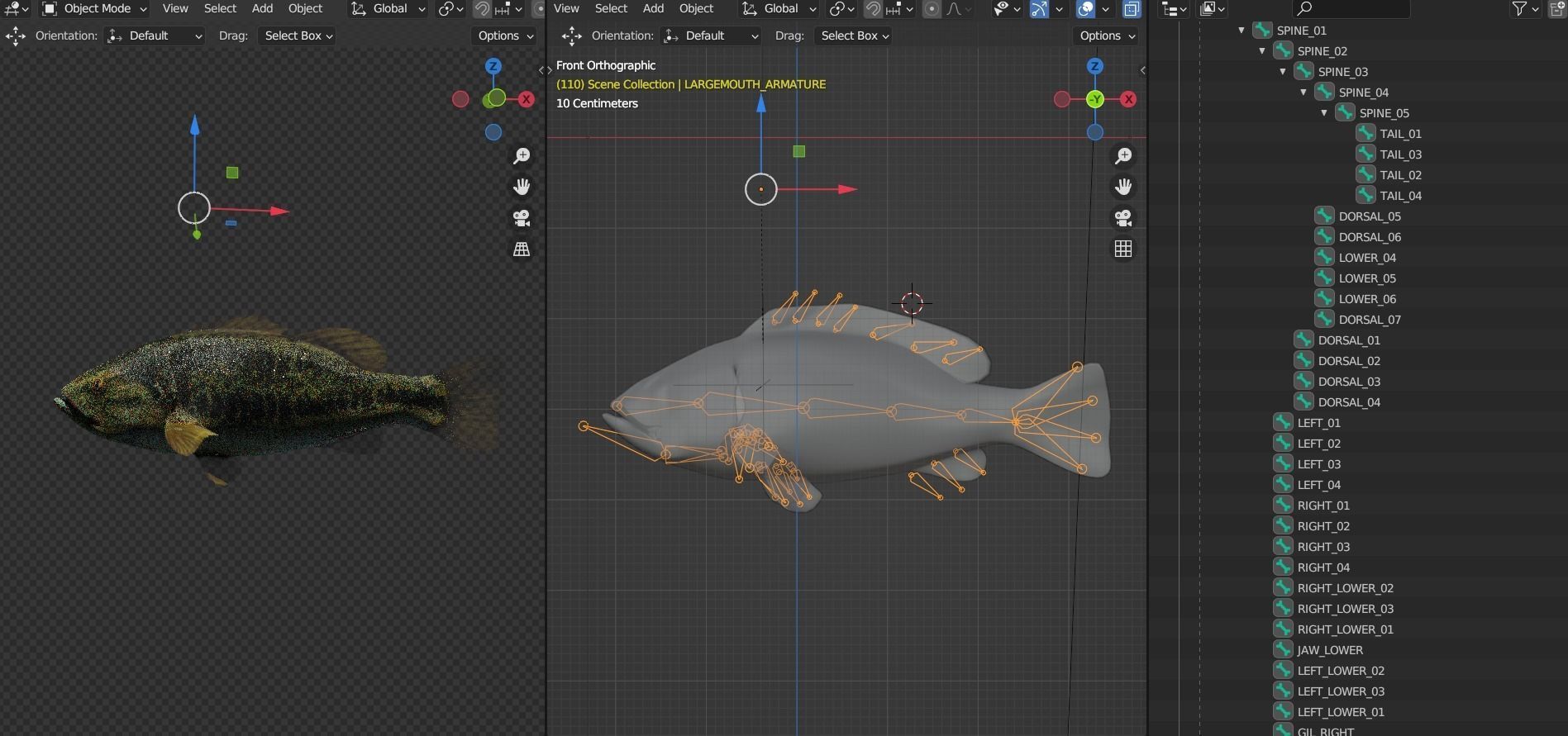 Lowpoly Largemouth Bass Low-poly 3D model_4