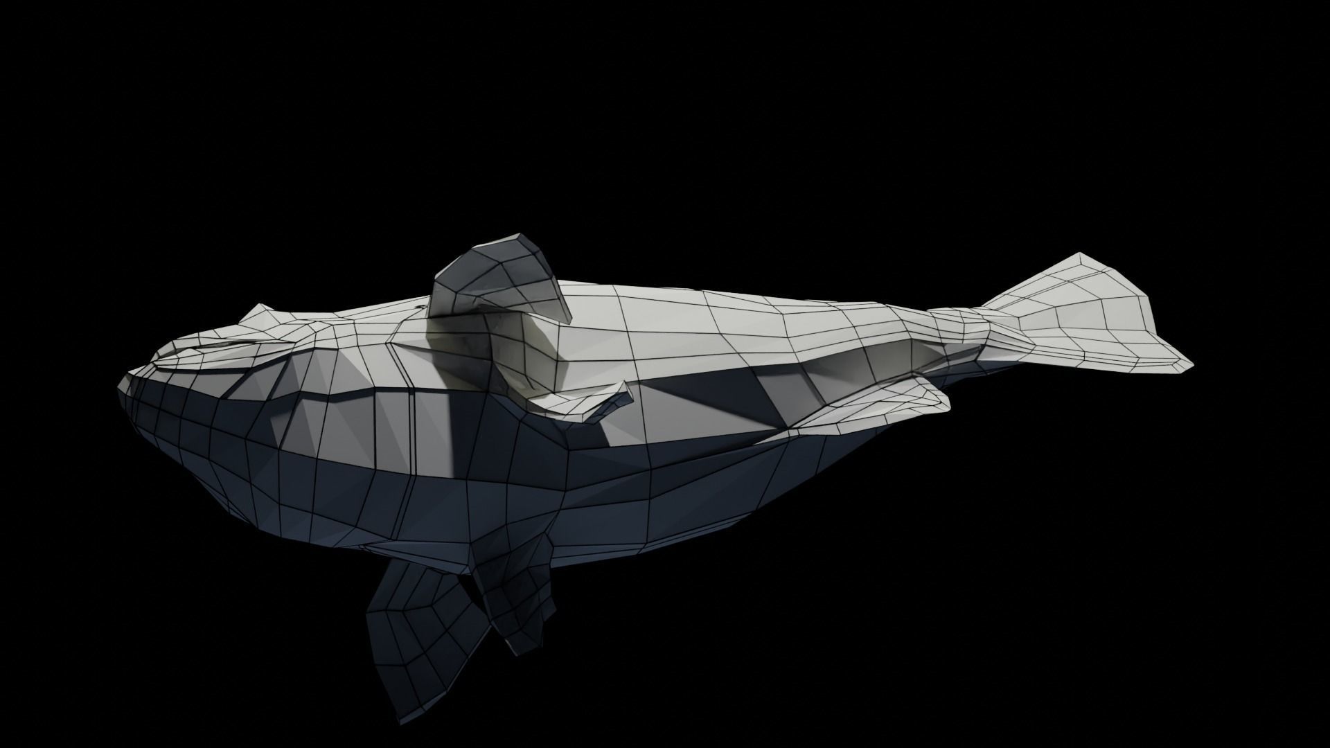 Lowpoly Largemouth Bass Low-poly 3D model_30