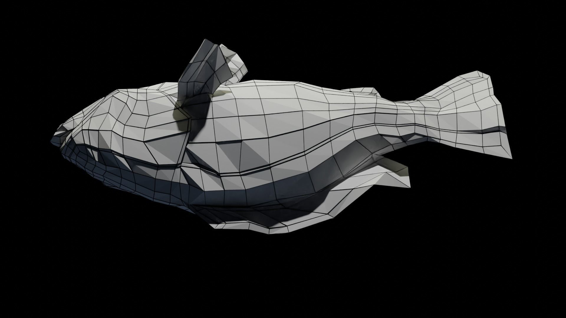 Lowpoly Largemouth Bass Low-poly 3D model_25