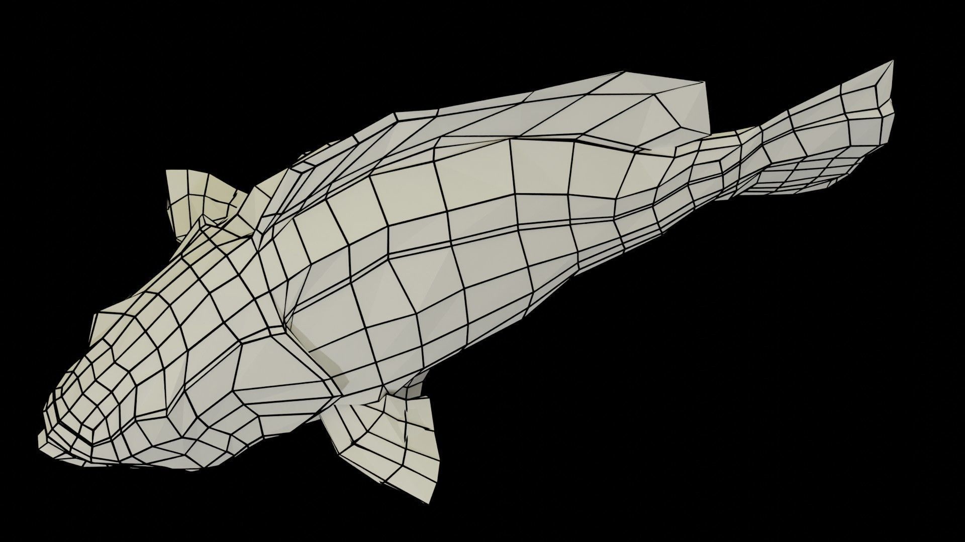 Lowpoly Largemouth Bass Low-poly 3D model_42