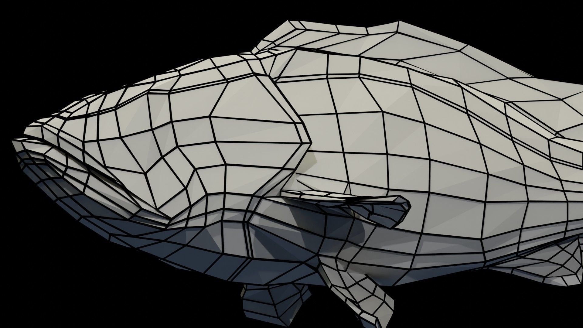 Lowpoly Largemouth Bass Low-poly 3D model_38
