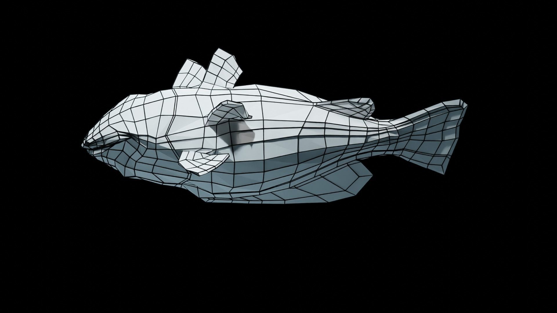 Lowpoly Largemouth Bass Low-poly 3D model_57