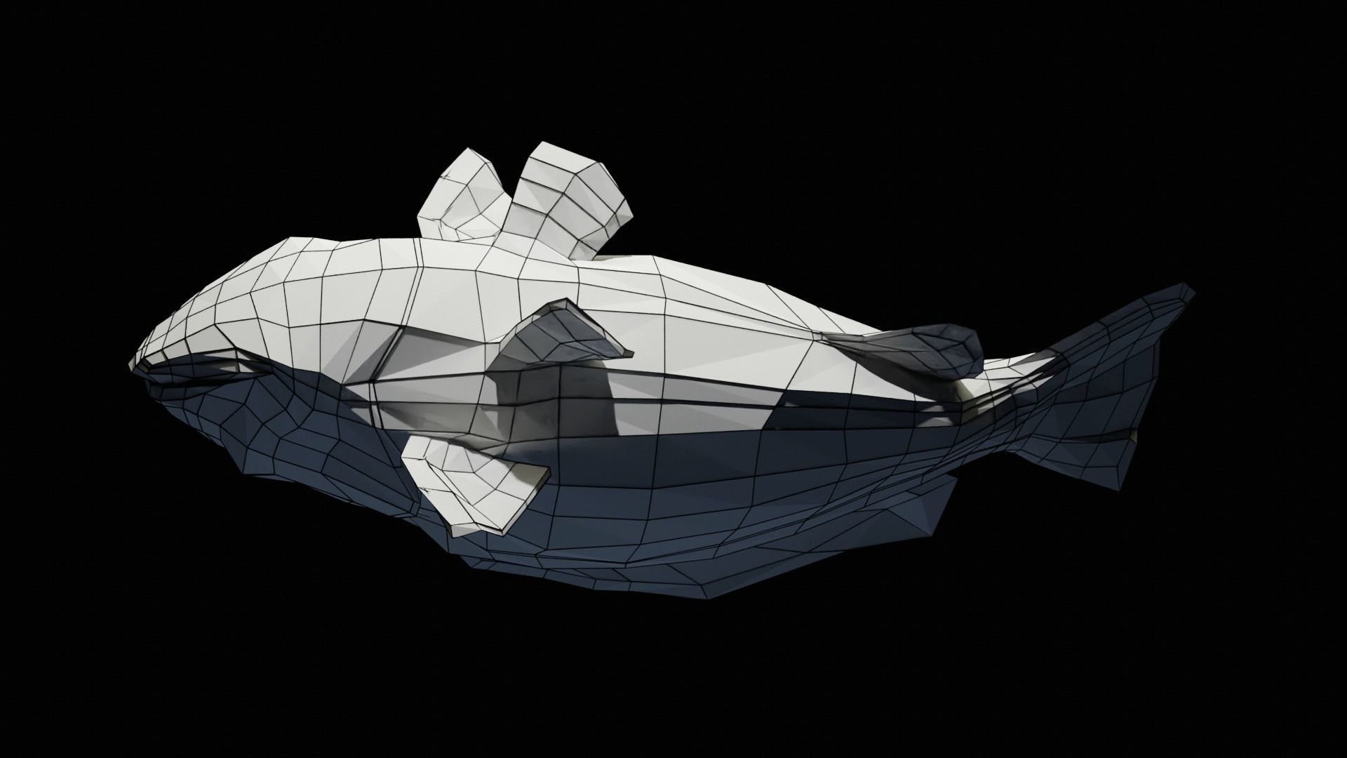 Lowpoly Largemouth Bass Low-poly 3D model_16