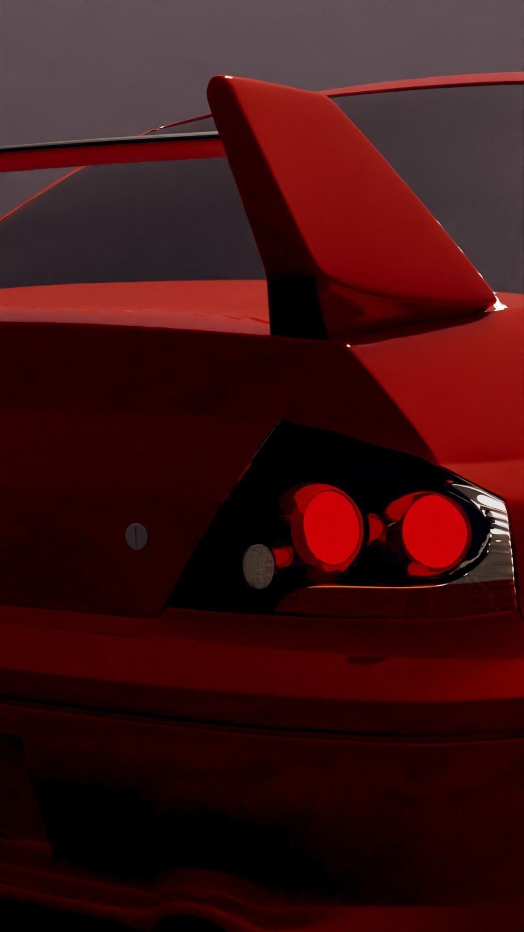 Evo 8 car in fog 3D model_3