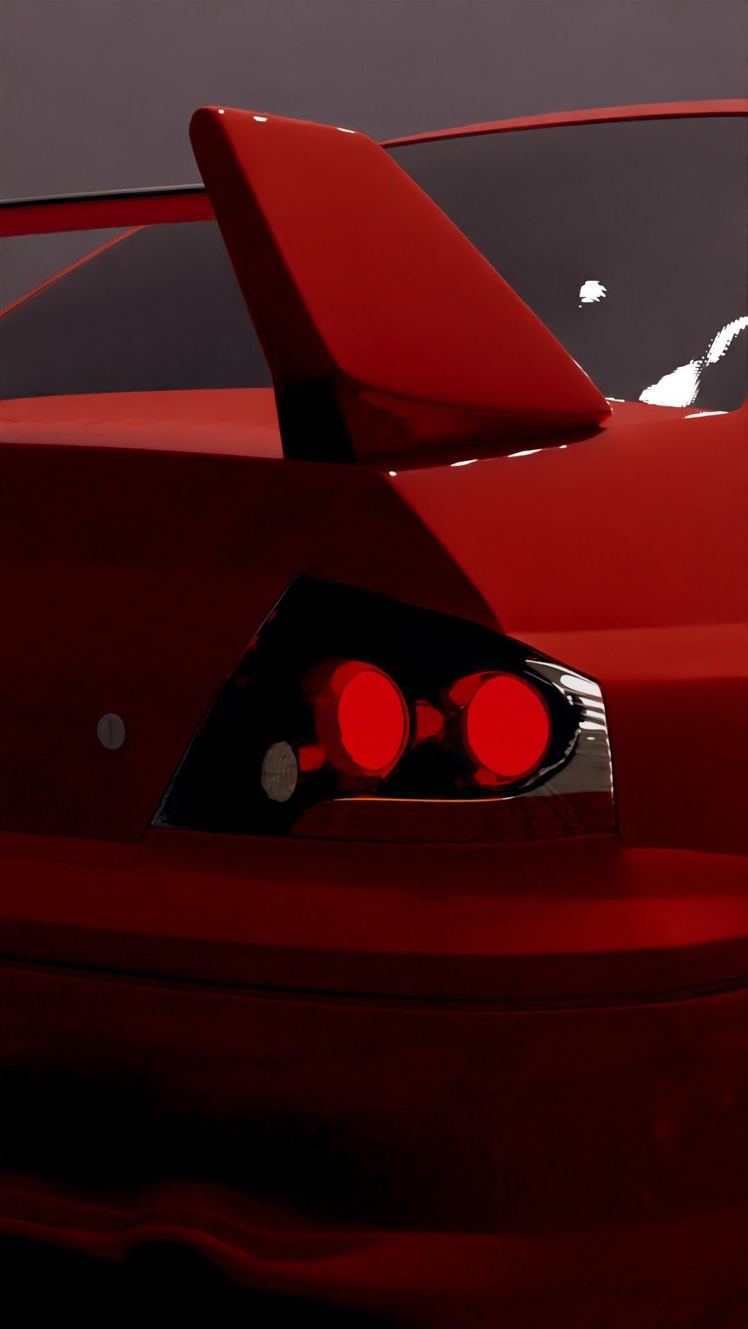 Evo 8 car in fog 3D model_18