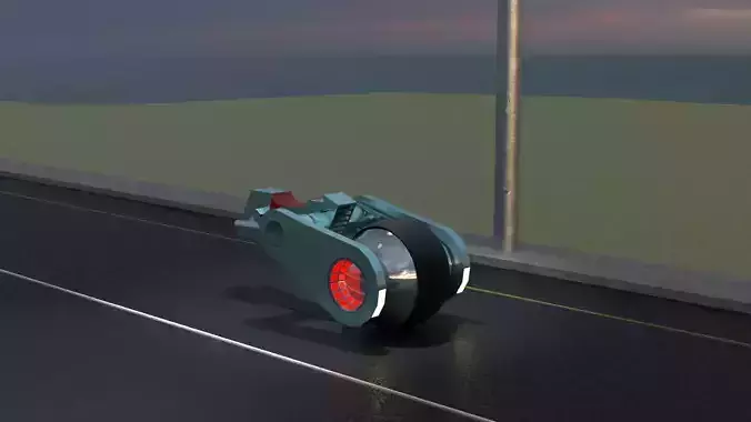 Sci-Fi Monowheel motorcycle