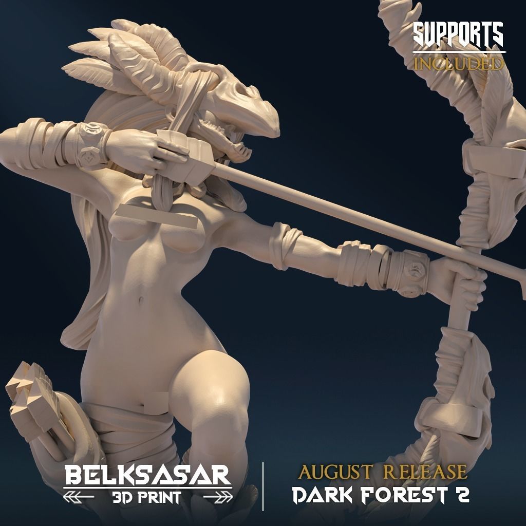 Huntress of Deception Nude D 3D print model_4