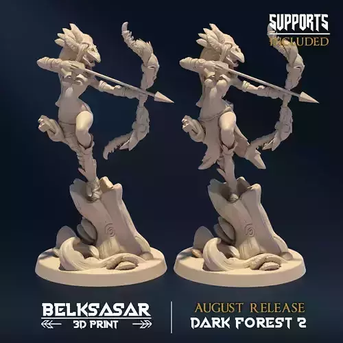 Huntress of Deception Normal and Nude D 3D print model