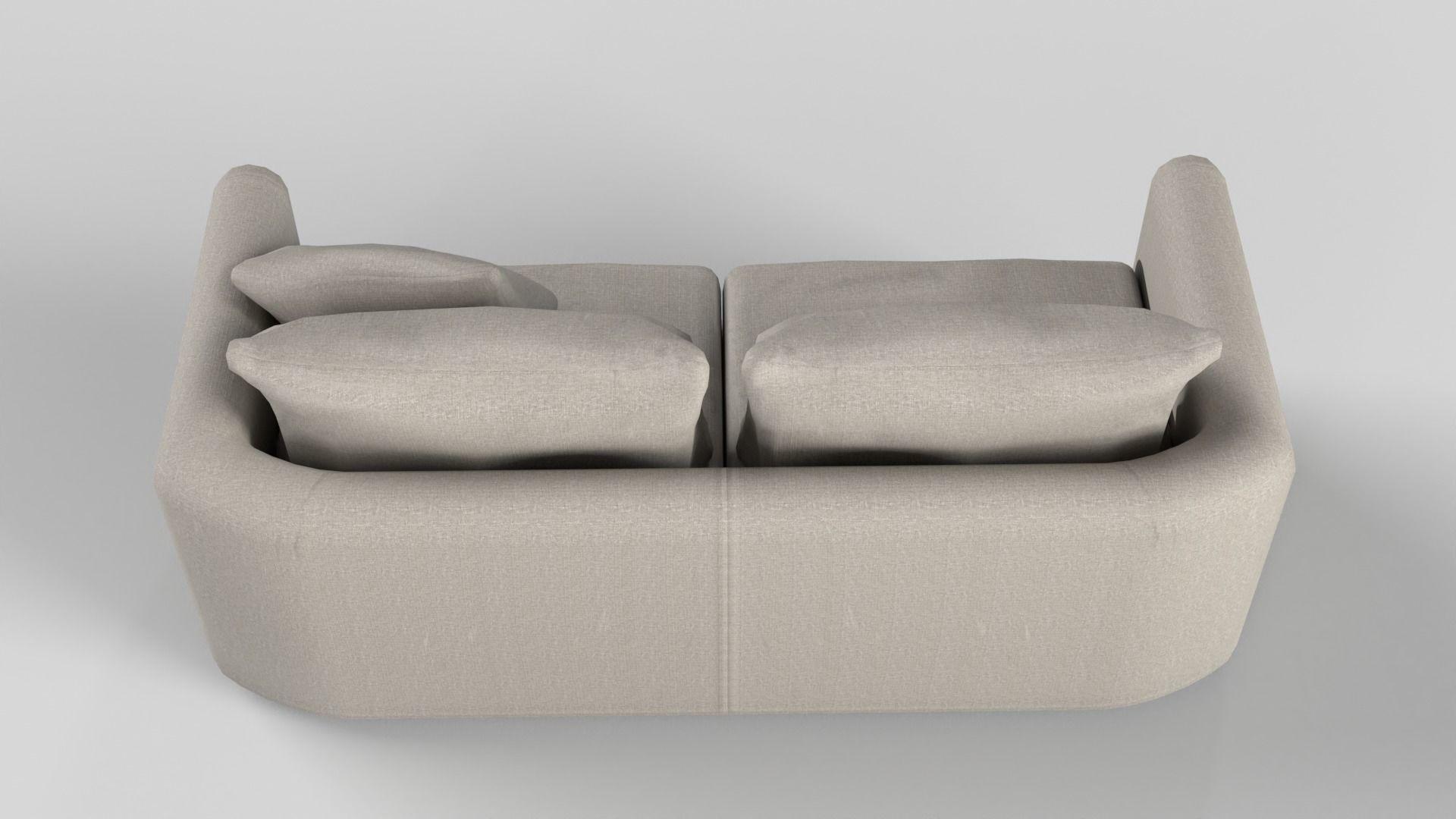 Sofa game-ready Low-poly 3D model_5