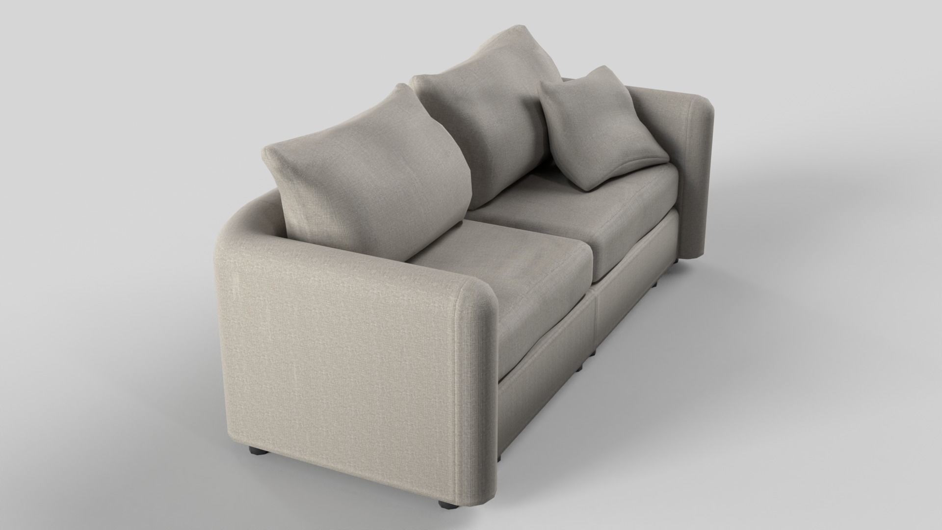 Sofa game-ready Low-poly 3D model_4