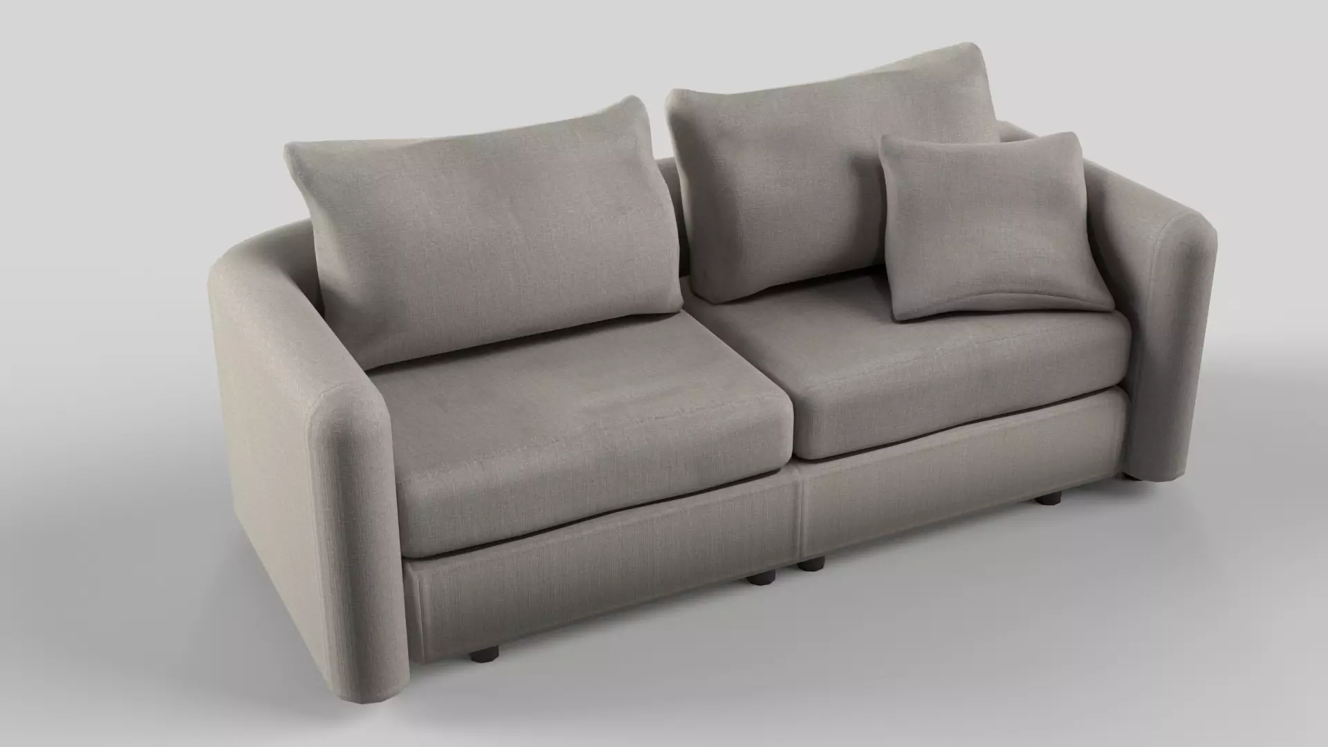 Sofa game-ready Low-poly 3D model_0