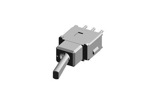 Flat lever toggle switch, SPDT free 3D model | CGTrader