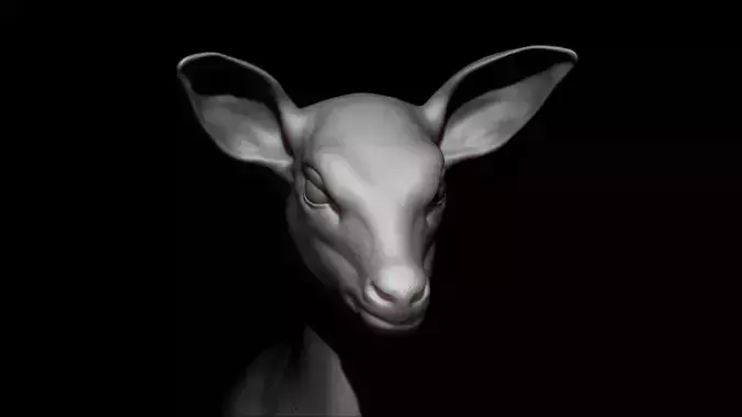 deer 3d print statue of
