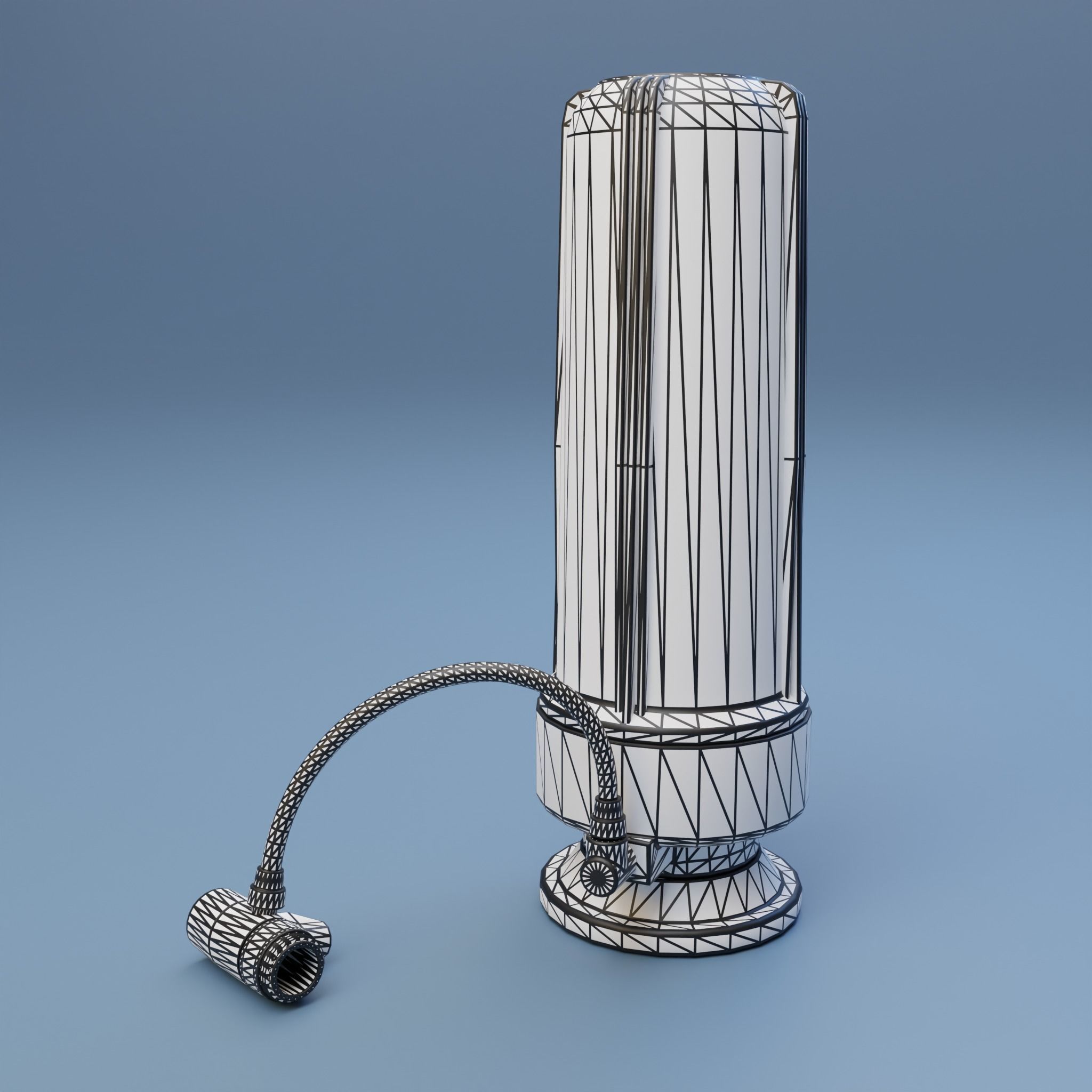 Water filter  Low-poly 3D model_9