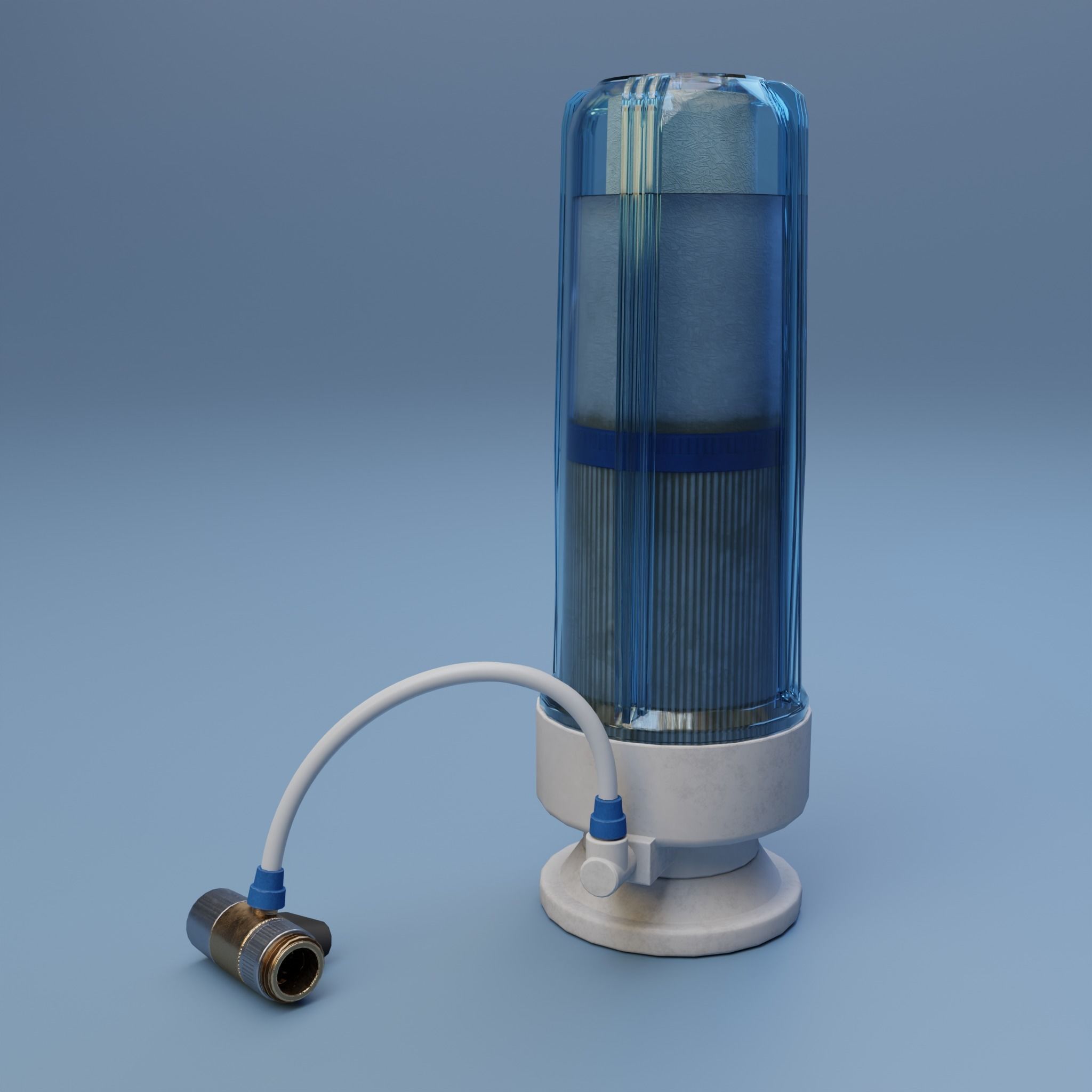 Water filter  Low-poly 3D model_4