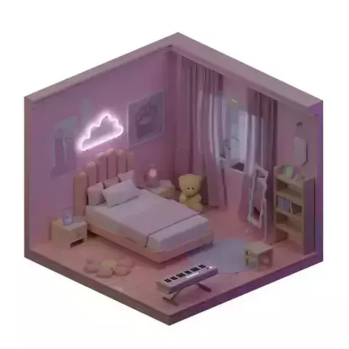 Pink Room 3d model