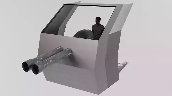 Protective shelter for the gun