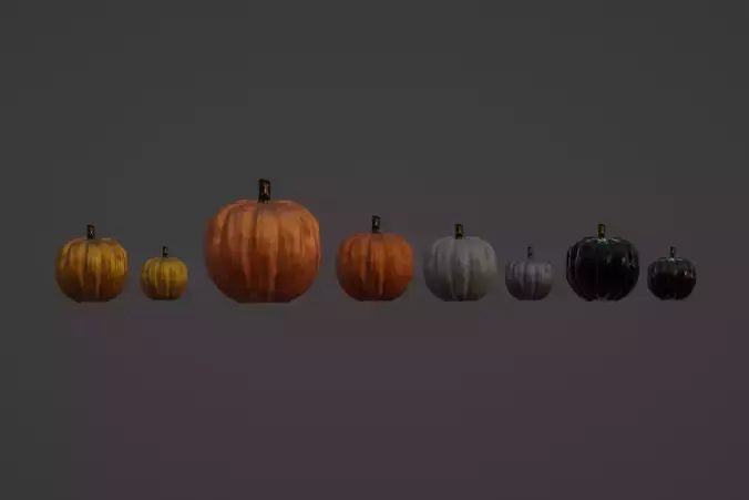 Pumpkins 3DModel part of the Halloween package Free 3D model