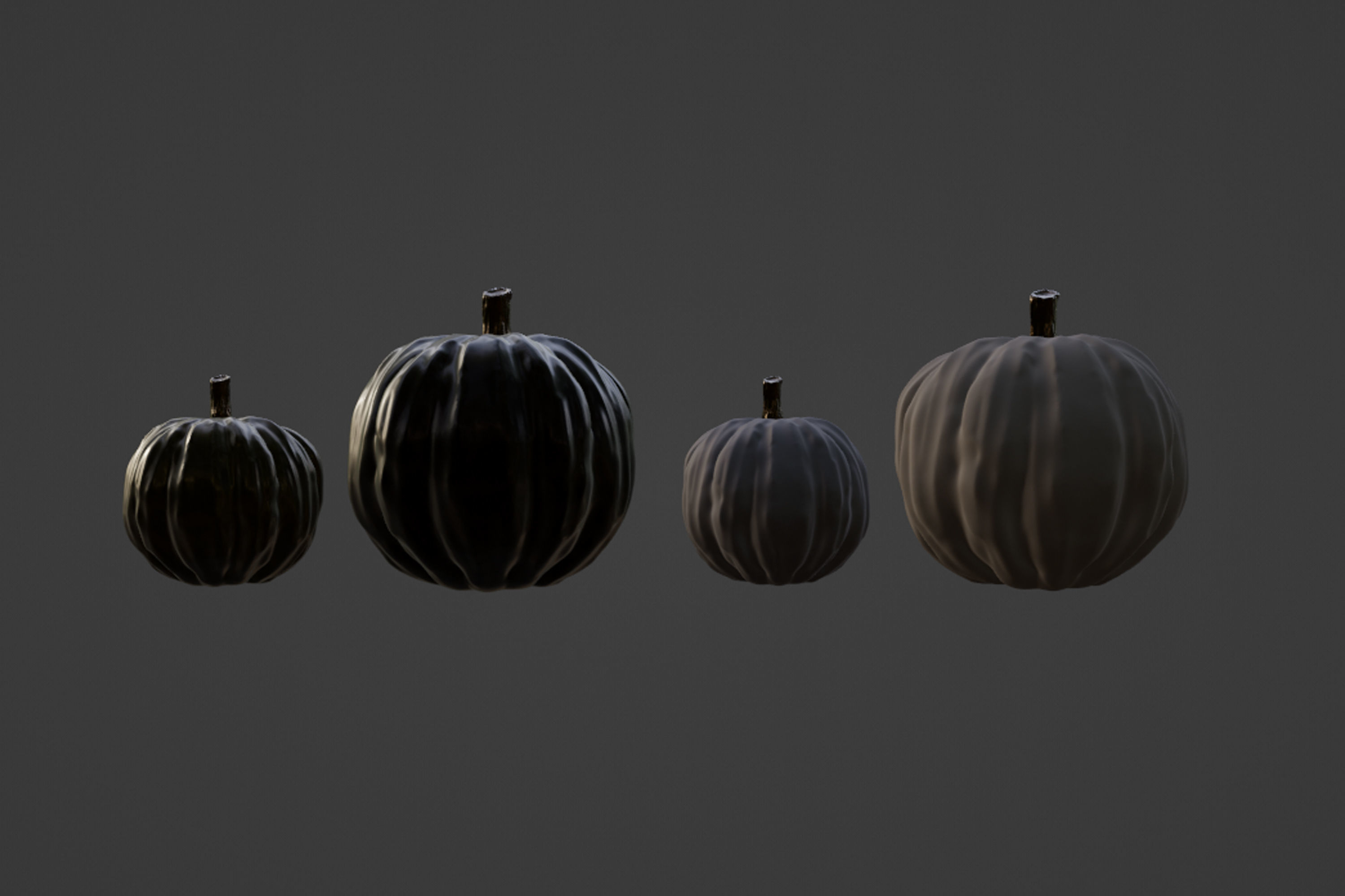 Pumpkins 3DModel part of the Halloween package Free 3D model_2