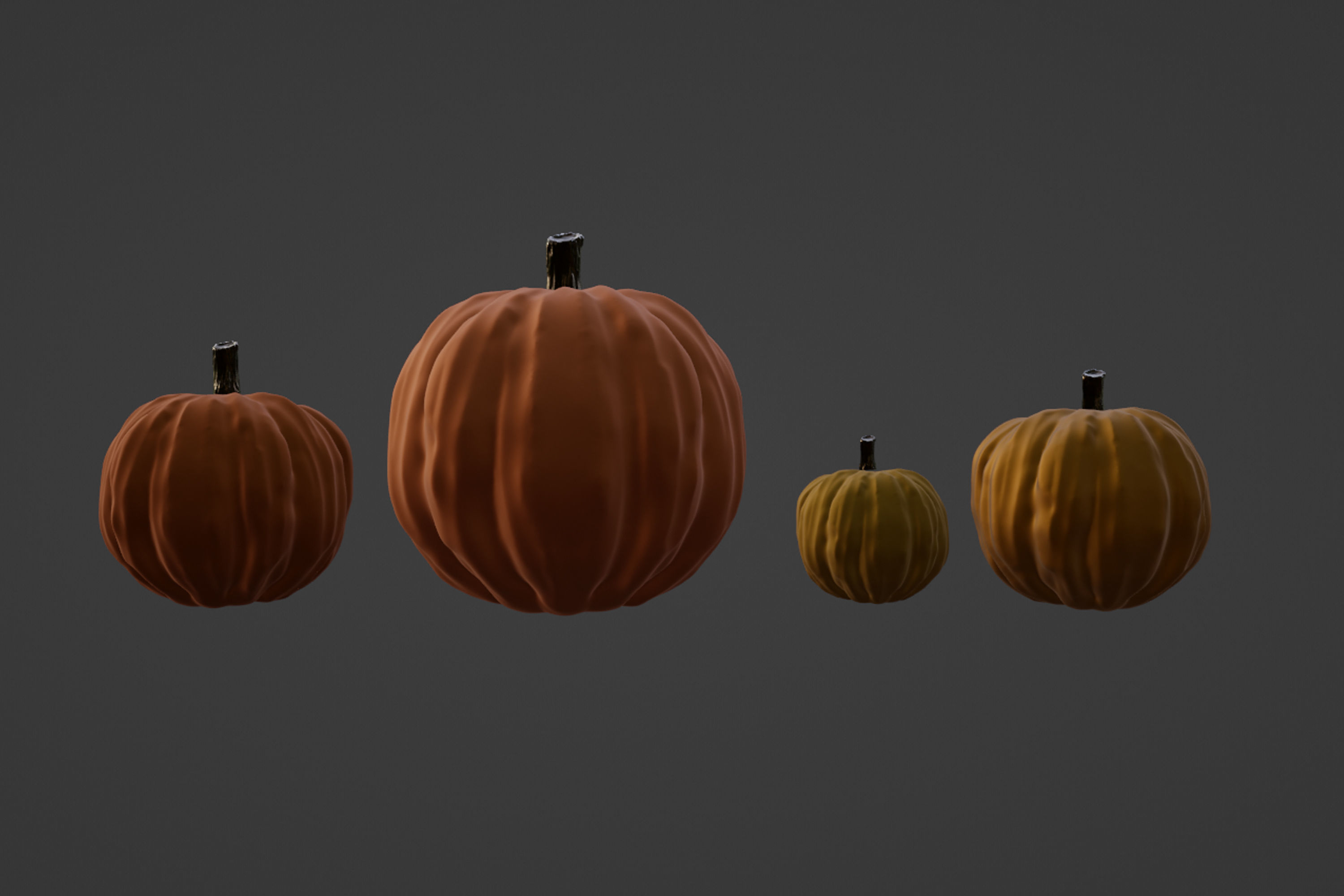 Pumpkins 3DModel part of the Halloween package Free 3D model_3