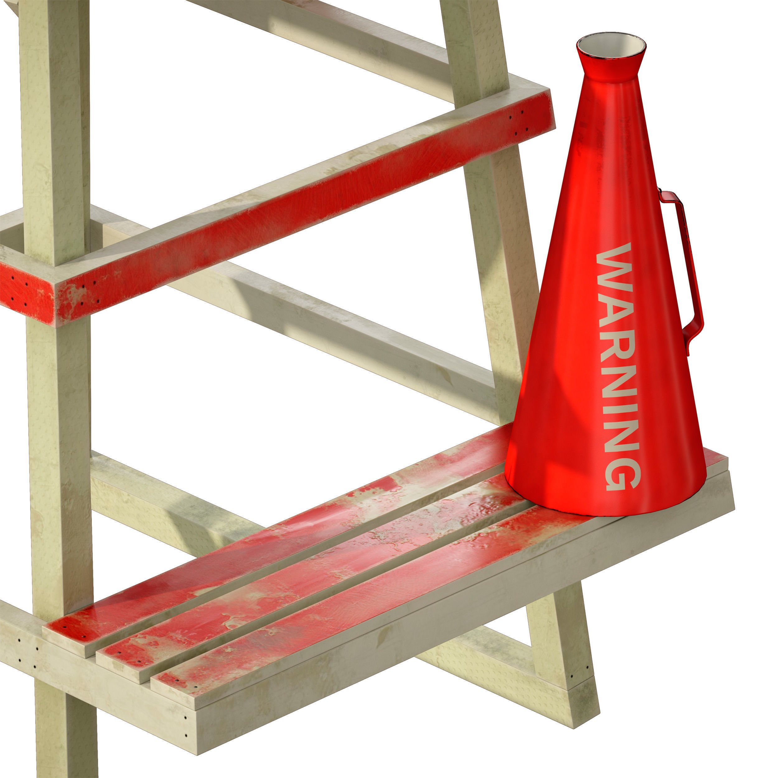 Lifeguard beach chair 3D model_8