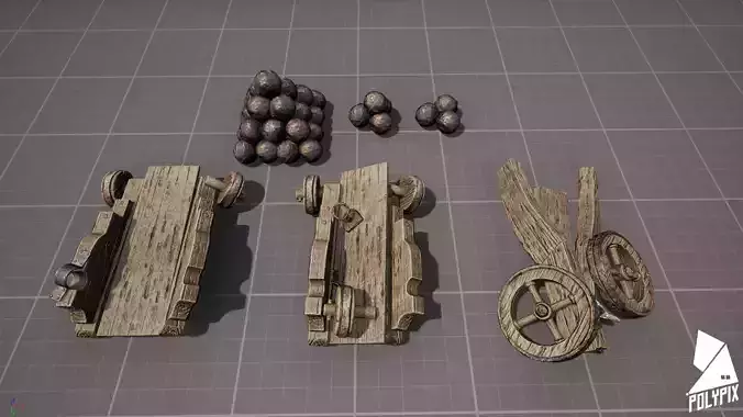 Damaged Pirate Cannons