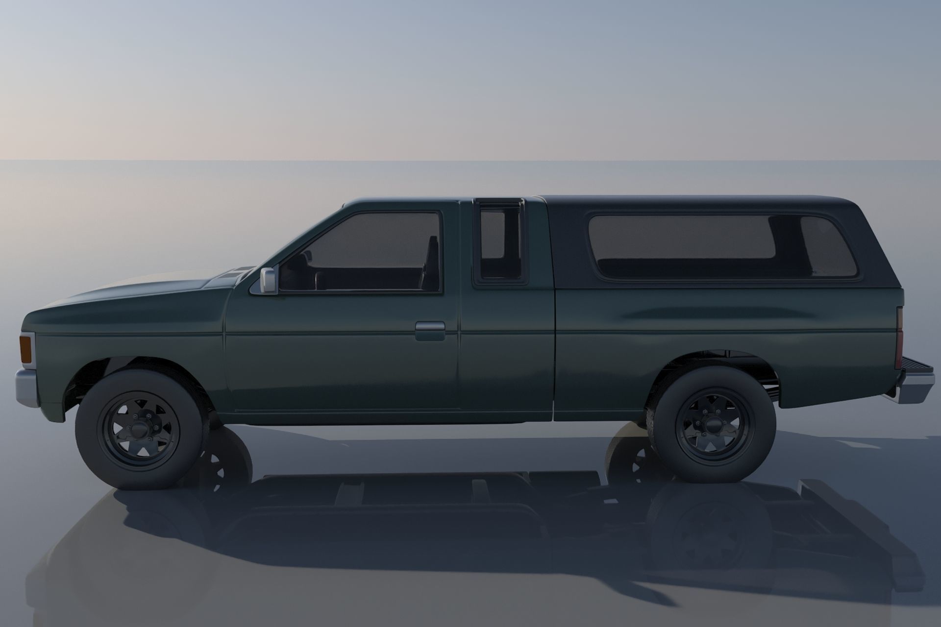 Nissan Hardbody D21 Extended Cab 1994 3D print model_3