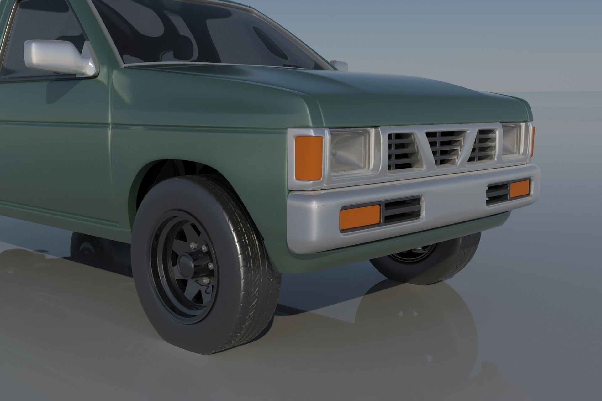 Nissan Hardbody D21 Extended Cab 1994 3D print model_8