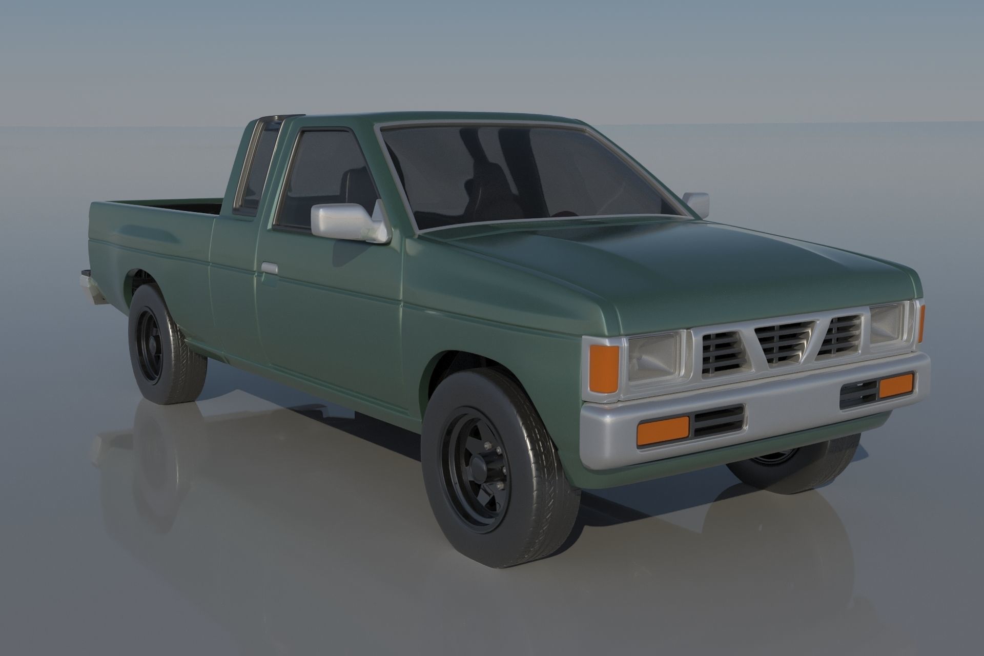 Nissan Hardbody D21 Extended Cab 1994 3D print model_6