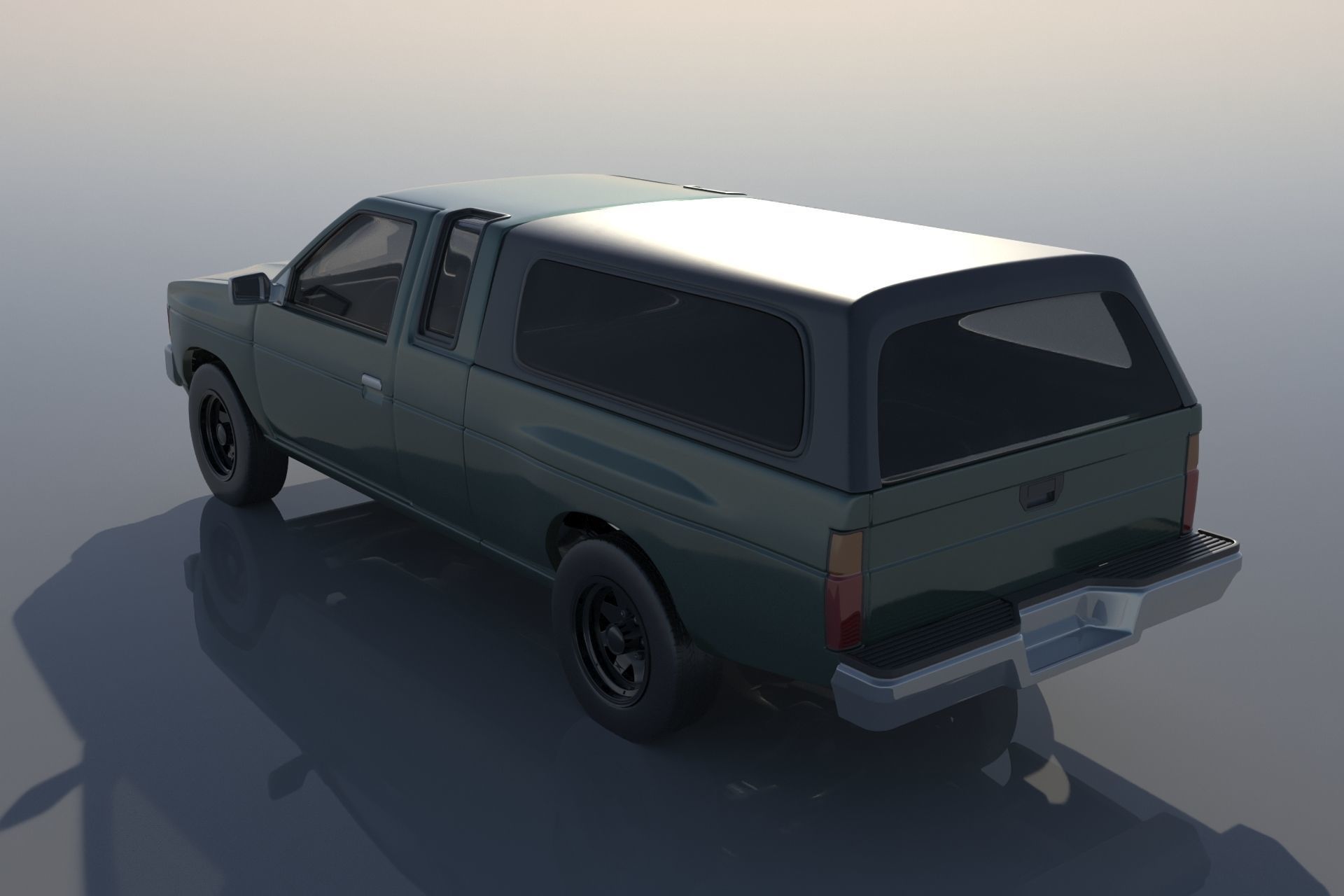 Nissan Hardbody D21 Extended Cab 1994 3D print model_4