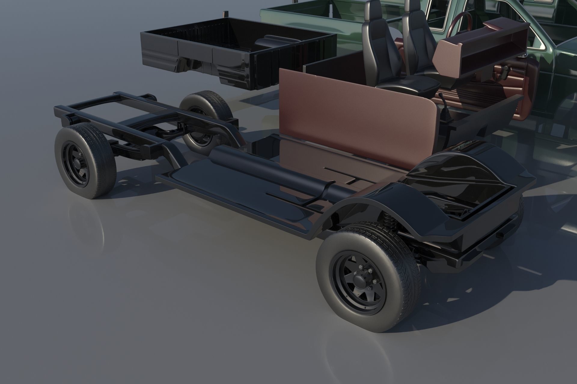 Nissan Hardbody D21 Extended Cab 1994 3D print model_18