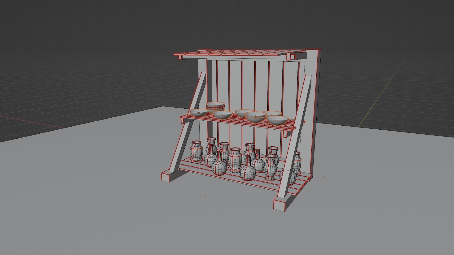 Shop pack in medieval style PBR Low poly game ready Low-poly 3D model_9