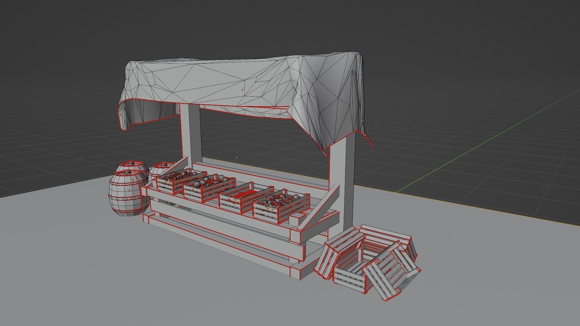 Shop pack in medieval style PBR Low poly game ready Low-poly 3D model_8