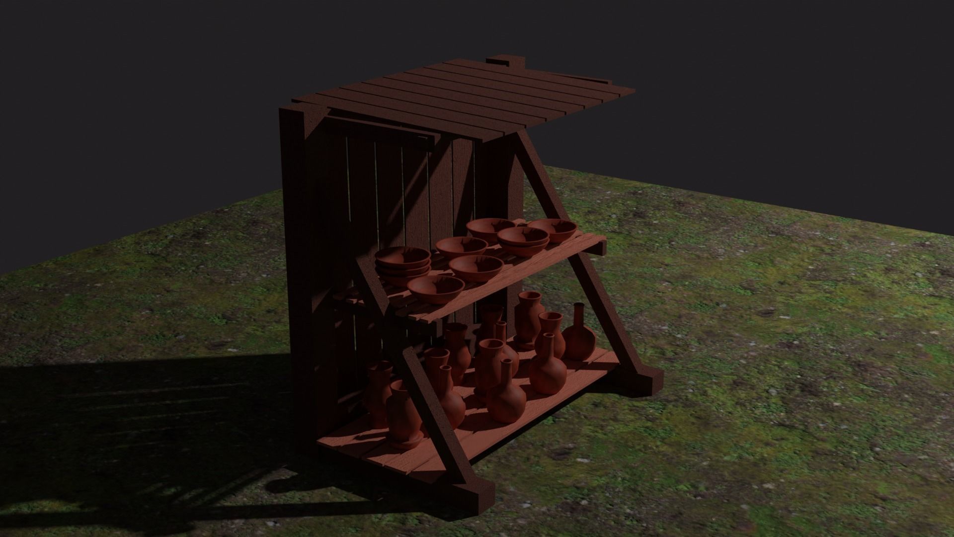 Shop pack in medieval style PBR Low poly game ready Low-poly 3D model_3