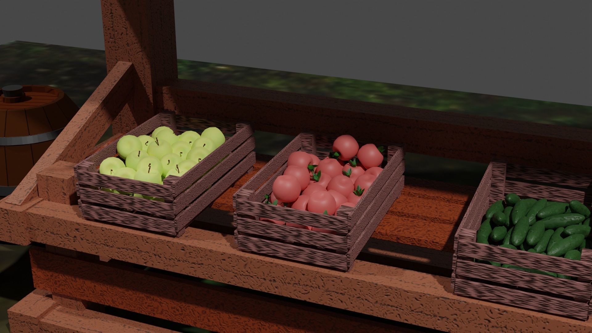 Shop pack in medieval style PBR Low poly game ready Low-poly 3D model_5