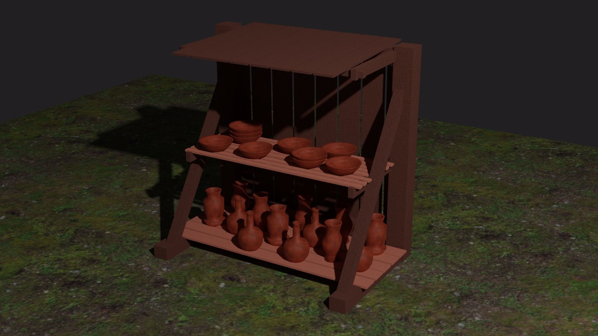 Shop pack in medieval style PBR Low poly game ready Low-poly 3D model_1