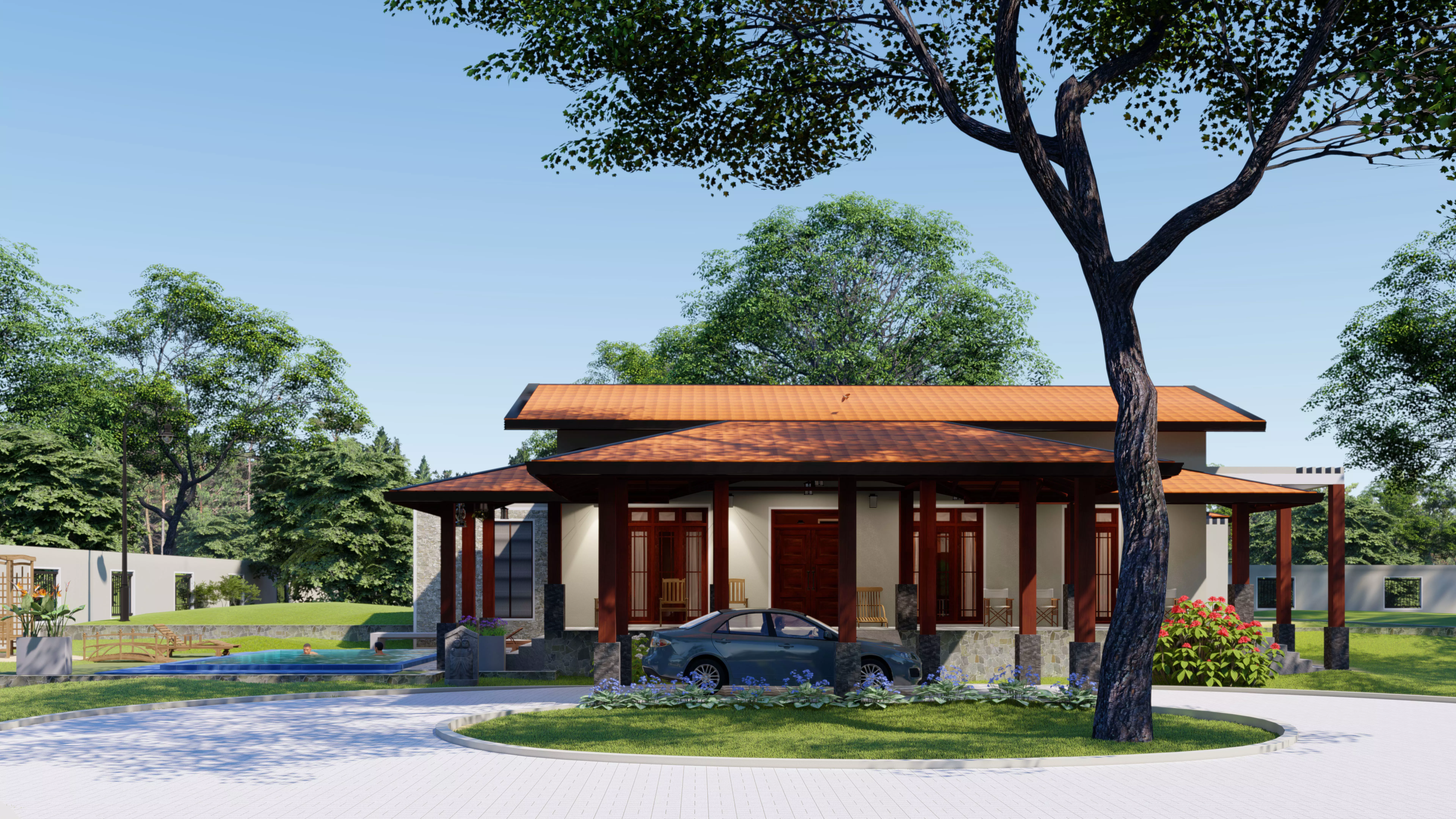 Modern Home - Walauwa 3D model_0