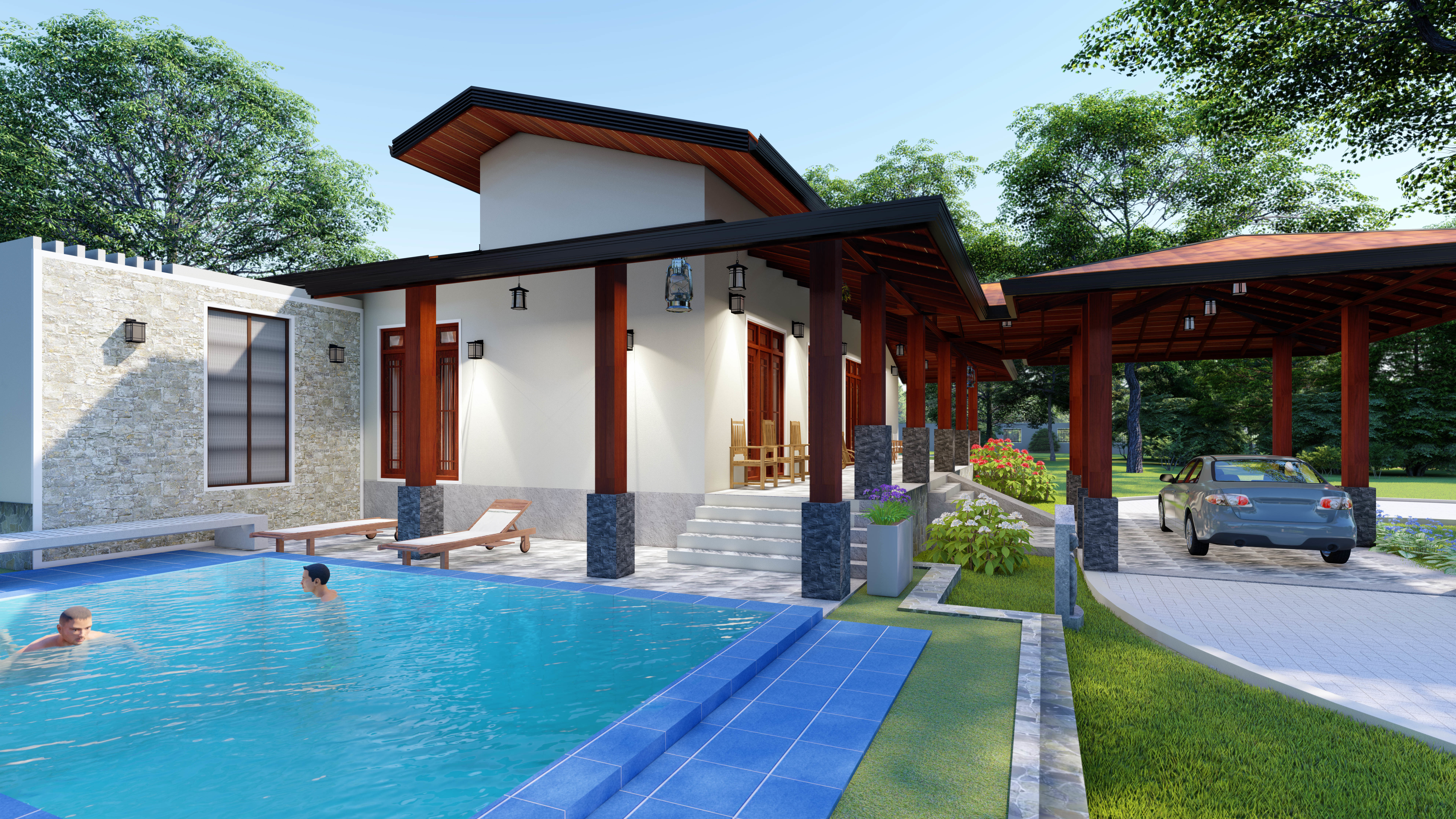 Modern Home - Walauwa 3D model_2